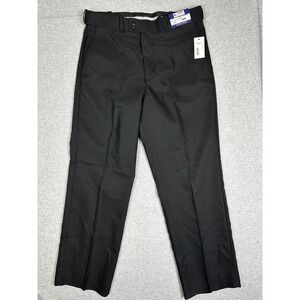 National Patrol Pants Mens 38x30 Black Stretch Security Uniform Dress Workwear